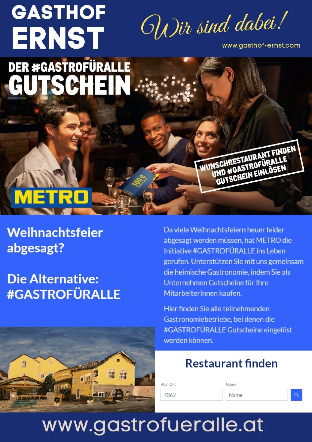 Wir sind Partner bei #gastrofueralle